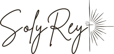 The SolyRey wordmark, a fine handwritten script with a drawn sunburst rising from the final letter.