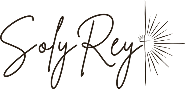 The SolyRey wordmark, a fine handwritten script with a drawn sunburst rising from the final letter.