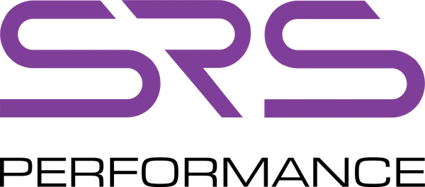 The SRS Performance logo, the letters S R S drawn as one continuous purple stroke above the word Performance.